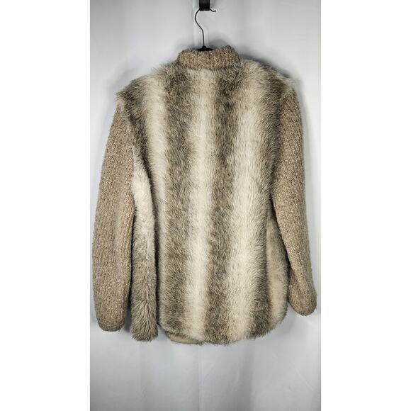 Vintage D'ESPRIT Dubrowsky & Perlbinder Faux Fur Wool Coat/Jacket Womens Size 14 - Picture 4 of 11